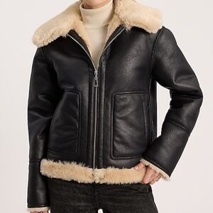 Women's Black Shearling Jacket